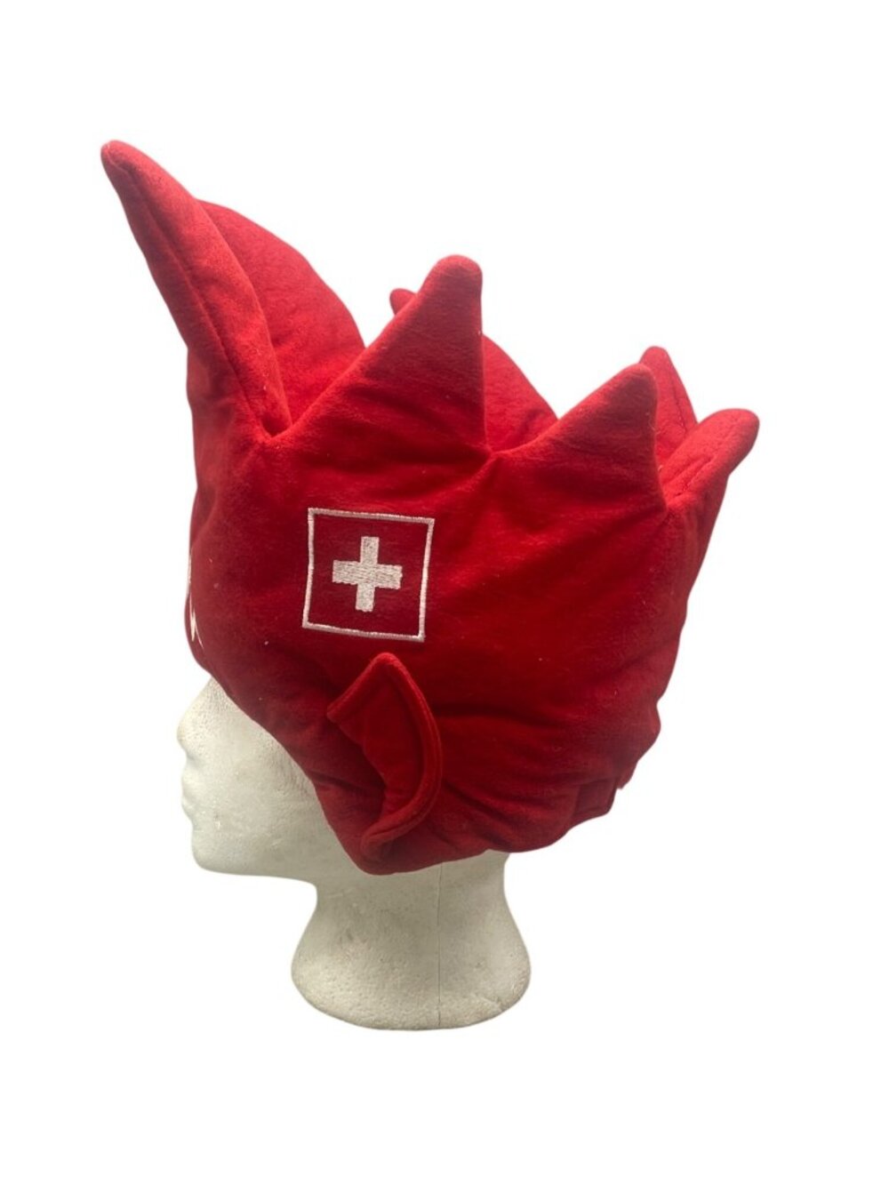 uefa euro 2008 knome hat costume Halloween net top red hook & loop ears os READ